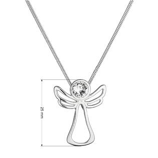 EG4276 Stříbrný náhrdelník anděl se Swarovski krystalem