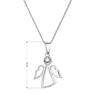 EG4290 Stříbrný náhrdelník anděl se Swarovski krystalem