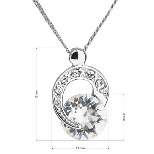 EG4328-CR Stříbrný náhrdelník s krystaly Preciosa