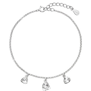 EG7049 Stříbrný náramek se srdíčky Crystals from Swarovski®