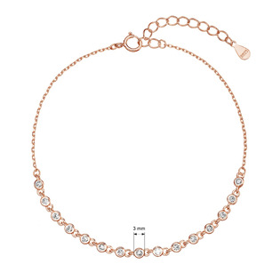 EG7557 Pozlacený stříbrný ROSE náramek