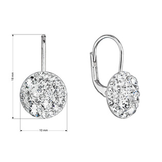 EG9097-CR Stříbrné náušnice s krystaly Swarovski, crystal
