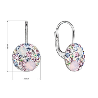 EG9097-MR Stříbrné náušnice s krystaly Swarovski, magic rose