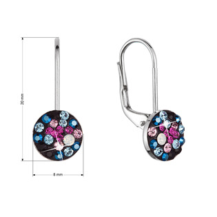EG9178-GX Stříbrné náušnice s krystaly Swarovski, Galaxy