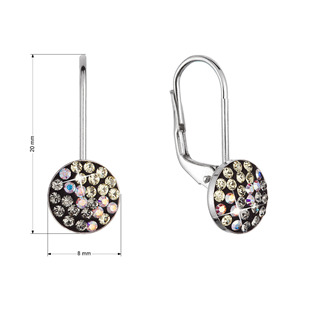 EG9178-MN Stříbrné náušnice s krystaly Swarovski, Moonlight
