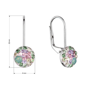 EG9178-SK Stříbrné náušnice s krystaly Swarovski, Sakura