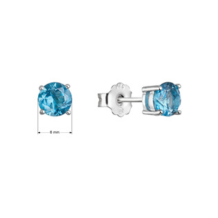 EVTP002 Stříbrné náušnice s pravými kameny london topaz