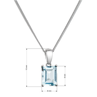 EVTP006 Stříbrný náhrdelník s pravými kamenem sky topaz