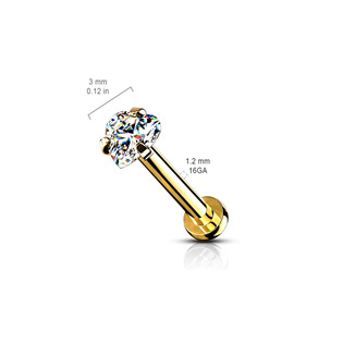 LB1095GD-1208 Piercing do brady labreta / cartilge