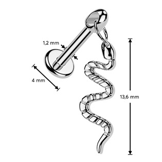 TIT1639-1206 Piercing do ucha - labreta had TITAN