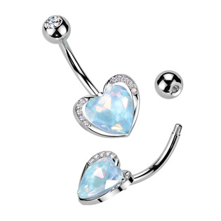 WP0074 Piercing do pupíku se srdíčkem
