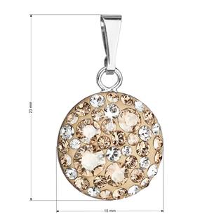 EG1081-GD Stříbrný přívěšek s kameny Crystals from Swarovski® Gold