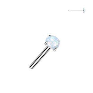 TIT1643-02 Ozdobná část k PUSH IN piercingu TITAN, opál
