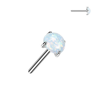 TIT1643-02 Ozdobná část k PUSH IN piercingu TITAN, opál