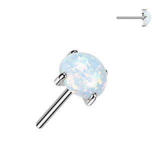TIT1643-02 Ozdobná část k PUSH IN piercingu TITAN, opál