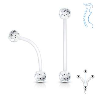 WP0021-A Pružný těhotenský piercing do pupíku
