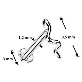 LB0046ST-1206 Labreta / piercing do ucha - had