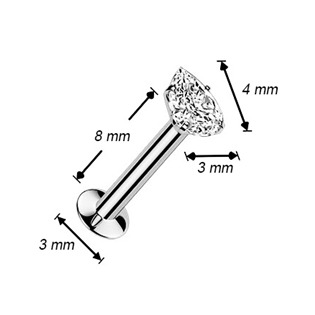 LB1140 Piercing do brady slzička - PUSH IN labreta