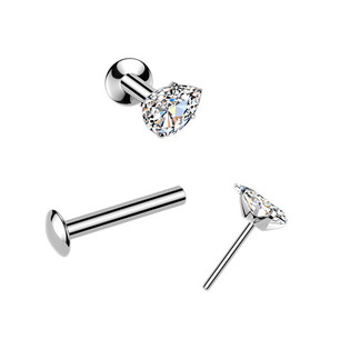 LB1140 Piercing do brady slzička - PUSH IN labreta