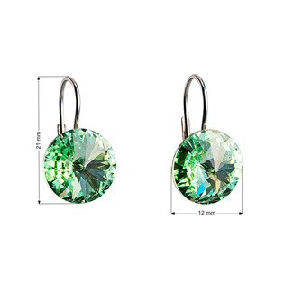 EG2036-CH Stříbrné náušnice s krystaly Crystals from Swarovski® Chrysolite