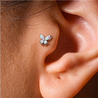 LB0023GDC-1208 Zlacená labreta /  helix / tragus piercing