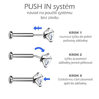 TIT1625 Piercing do brady - PUSH IN labreta TITAN