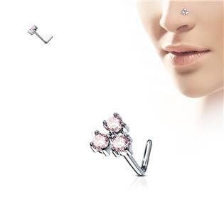 N0079-P Zahnutý piercing do nosu