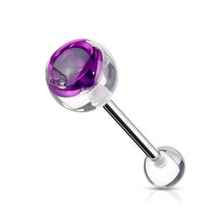PJ01119-Q Piercing do jazyka - růže