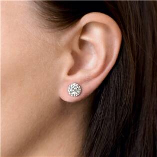EG2809-CR Stříbrné náušnice s krystaly Crystals from Swarovski® CRYSTAL