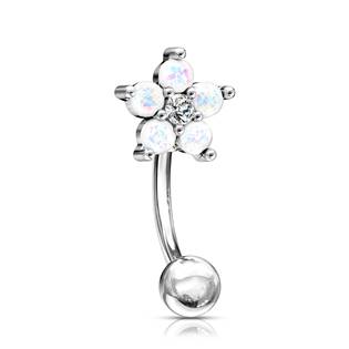 OB1008-P Piercing do obočí kytička