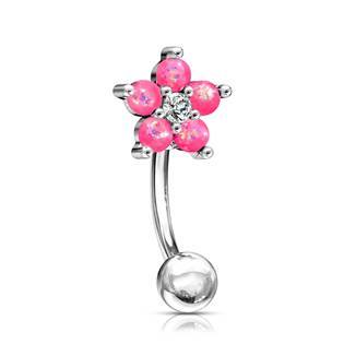 OB1008-P Piercing do obočí kytička