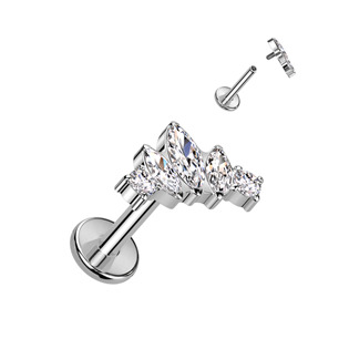 TIT1267 Piercing do brady - labreta TITAN, 1,2 x 8 mm