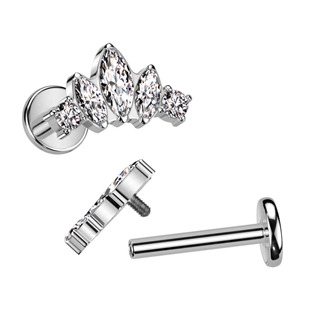 TIT1267 Piercing do brady - labreta TITAN, 1,2 x 8 mm
