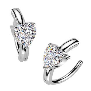 WP0092 Piercing do pupíku se srdíčkem