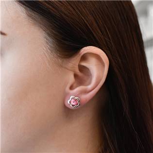 EG3205-RO Sada šperků s krystaly Swarovski náušnice, řetízek a přívěsek