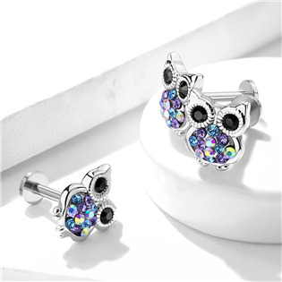 LB0004-1206 Labreta / piercing do brady - sova