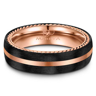 CA-03P-68 CA-03 pánský snubní prsten chirurgická ocel + karbon