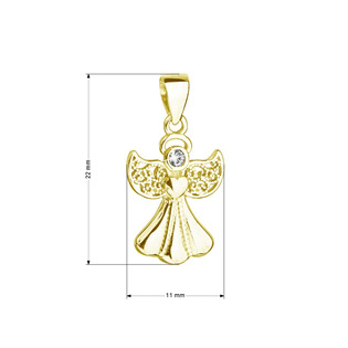 EG3359 Pozlacený přívěsek anděl se Swarovski krystalem