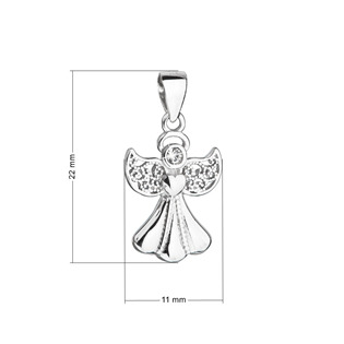 EG3484 Stříbrný přívěsek anděl se Swarovski krystalem