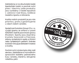 EG4333-OP05 Náhrdelník se syntetickým modrým opálem a zirkony