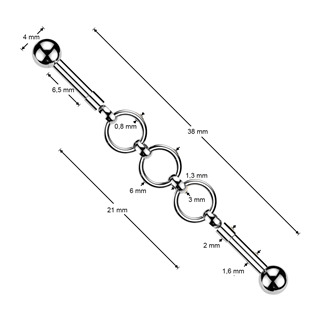 ID01051 Industrial piercing s kroužky