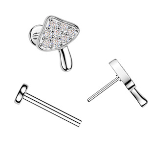 LB1159 PUSH-IN piercing do ucha nebo brady - houbička