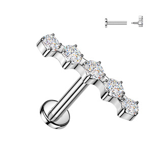 LB1160-1206 Piercing do brady se zirkony