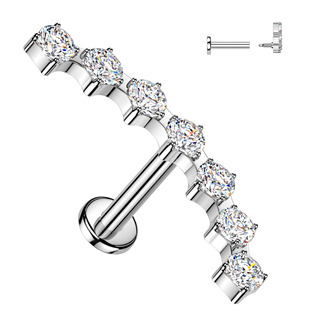 LB1161-1208 Piercing do brady se zirkony