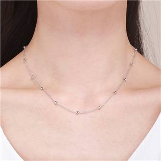 NB-2095-70 Stříbrný náhrdelník s drobnými kuličkami