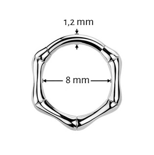 SG135-1208 Ocelový piercing - segment kruh
