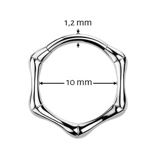 SG135-1208 Ocelový piercing - segment kruh