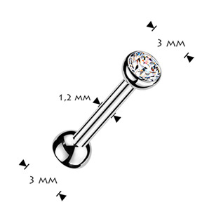 TIT1714-1210 PUSH IN cartilage piercing TITAN
