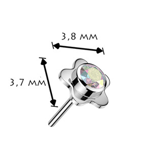 TIT1719-AB Náhradní kytička k PUSH IN piercingu TITAN