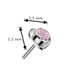 TIT1720-C Náhradní srdíčko k PUSH IN piercingu TITAN